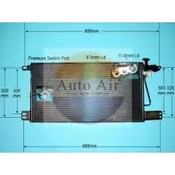 Радиатор кондиционера AUTO AIR GLOUCESTER 16-9009 XK8A1QZ 1231662827 0L 8U0