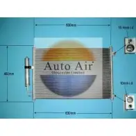 Радиатор кондиционера AUTO AIR GLOUCESTER 8JPMMT8 1231662829 16-9010 V LJGE5