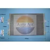 Радиатор кондиционера AUTO AIR GLOUCESTER 1231662853 TSCMIK NIX AL 16-9122