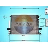 Радиатор кондиционера AUTO AIR GLOUCESTER Chrysler 300 F9 HOZSH 16-9644 8IC9Q