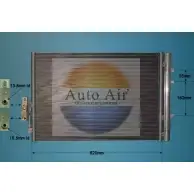 Радиатор кондиционера AUTO AIR GLOUCESTER JD GU3F 16-9665 G51P3 1231663261