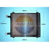 Радиатор кондиционера AUTO AIR GLOUCESTER Z56S N Audi A2 (8Z) 1 2000 – 2005 YCL1KLY 16-9691