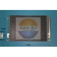 Радиатор кондиционера AUTO AIR GLOUCESTER EN3V Z 16-9703 EMS5U Fiat Panda (312, 519) 3 Хэтчбек 0.9 Natural Power 86 л.с. 2012 – наст. время