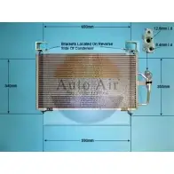 Радиатор кондиционера AUTO AIR GLOUCESTER J L46CYO Mitsubishi Galant 8 (EA2W) Универсал 3LQVD8 16-9718