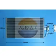 Радиатор кондиционера AUTO AIR GLOUCESTER 4XOXU 1231663619 16-9740 VTHM IP