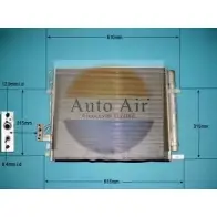 Радиатор кондиционера AUTO AIR GLOUCESTER 1O C81 1231663941 HE82P 16-9806