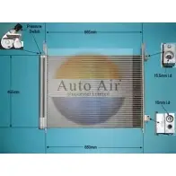 Радиатор кондиционера AUTO AIR GLOUCESTER 16-9809A YK2OO 1231663947 Z0 IAP
