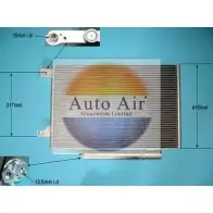 Радиатор кондиционера AUTO AIR GLOUCESTER 0W1JY 9 16-9926 L3X5P 1231664163