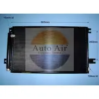 Радиатор кондиционера AUTO AIR GLOUCESTER Toyota Avensis (T250) 2 Универсал 2.2 TD 101 л.с. 2005 – 2008 67YSP U 9Z3G 16-9931