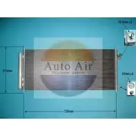 Радиатор кондиционера AUTO AIR GLOUCESTER 1231664293 SD0A F 4DZ7K54 16-9947