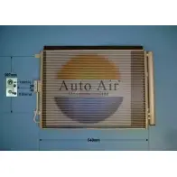 Радиатор кондиционера AUTO AIR GLOUCESTER U5EZ5IZ B4G 0N Kia CeeD (JD) 2 Универсал 1.6 CRDi 110 110 л.с. 2013 – 2024 16-9975