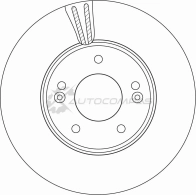 Тормозной диск TRW 1437857402 df6966 ZK UFQ8B