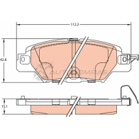 Тормозные колодки, комплект TRW 22333 2233 2 gdb2163 Mazda CX-5 (KE) 1 Кроссовер 2.0 AWD 155 л.с. 2012 – 2017