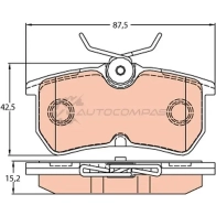 Тормозные колодки, комплект TRW gdb2140 EIFJ5FB 2335 3 1528758 - Изображение 2