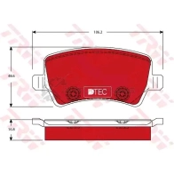 Тормозные колодки, комплект TRW MA3UEAG 1528293 gdb1685dte 244 96 - Изображение 3