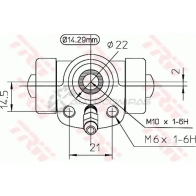 Рабочий тормозной цилиндр TRW 93J OS3 1521772 bwa108 3322937002801 - Изображение 2