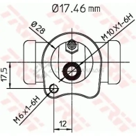Рабочий тормозной цилиндр TRW 1521790 bwa137 SHH0WR Q 3322937279562 - Изображение 2