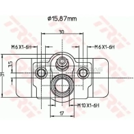 Рабочий тормозной цилиндр TRW bwb174 G1DR Q 3322937519811 1521862 - Изображение 2