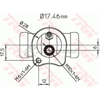 Рабочий тормозной цилиндр TRW 3322937008308 792 ADIP bwc115 1521882 - Изображение 2