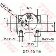 Рабочий тормозной цилиндр TRW bwc148 3322937002986 1521906 TI C6QYJ - Изображение 2