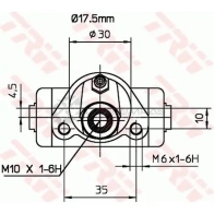 Рабочий тормозной цилиндр TRW P4R RE bwc153 3322937007493 1521911 - Изображение 2