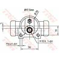 Рабочий тормозной цилиндр TRW bwc156 1521914 A QXE4 3322937000371 - Изображение 2