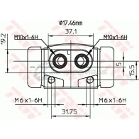 Рабочий тормозной цилиндр TRW 3322937396405 4DB C6 6194634 bwc245 - Изображение 2