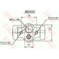 Рабочий тормозной цилиндр TRW 1522097 bwd230 3322937015658 WO6 JUM - Изображение 2