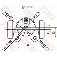 Рабочий тормозной цилиндр TRW AGVO1Y L 3322937021253 1522109 bwd260 - Изображение 2