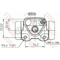 Рабочий тормозной цилиндр TRW 1522116 IBKNL P bwd271 3322937048601 - Изображение 2