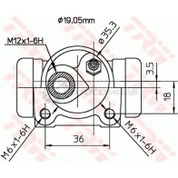 Рабочий тормозной цилиндр TRW G A0J3B bwd300 1522138 3322937275526 - Изображение 2