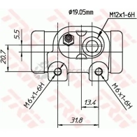 Рабочий тормозной цилиндр TRW bwd307t 3322937390809 1522145 TSVE GC - Изображение 3