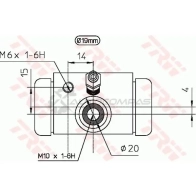 Рабочий тормозной цилиндр TRW 1522148 811 WNXH bwd310 3322937393268 - Изображение 2