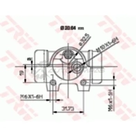 Рабочий тормозной цилиндр TRW 9X BU3T1 1522206 bwf118 3322937003013 - Изображение 2