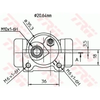 Рабочий тормозной цилиндр TRW HT0MX 8P 1522243 3322937008964 bwf160 - Изображение 2