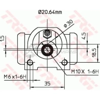 Рабочий тормозной цилиндр TRW 1522295 bwf261 3322937118113 VK7R KQ - Изображение 2