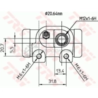 Рабочий тормозной цилиндр TRW bwf288 1522311 3322937186136 R5T F899 - Изображение 2