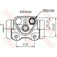 Рабочий тормозной цилиндр TRW 3322937207244 bwf292 1522313 N9CMA0 9 - Изображение 2