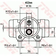 Рабочий тормозной цилиндр TRW 1522376 3322937063406 18 KLQAL bwh107 - Изображение 2