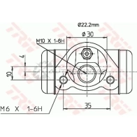 Рабочий тормозной цилиндр TRW 3322937002955 bwh139 OPER SJD 1522395 - Изображение 2