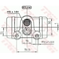 Рабочий тормозной цилиндр TRW 1522398 TI 9RJD1 3322937003051 bwh142 - Изображение 2