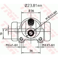Рабочий тормозной цилиндр TRW NJZ 9I3C bwk119 1522561 3322937006960 - Изображение 2