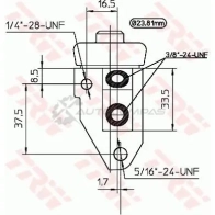 Рабочий тормозной цилиндр TRW YQ0 FX 3322937035038 1522570 bwk130 - Изображение 2