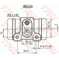 Рабочий тормозной цилиндр TRW 3322937021093 1522670 G JZ7XAL bwl201 - Изображение 2