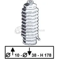 Пыльник рулевой рейки TRW 0M71W 0 1531645 jbe143 5012445849002