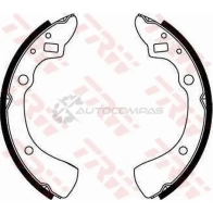 Барабанные тормозные колодки, комплект TRW 3322936301707 gs8125 4B H33GV 1530423