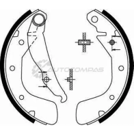 Барабанные тормозные колодки, комплект TRW gs8543 1530639 QFR VD 3322936303534 - Изображение 2