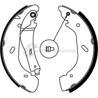 Барабанные тормозные колодки, комплект TRW gs8690 1530750 V8 IRTX 3322936304906 - Изображение 2
