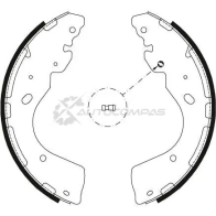 Барабанные тормозные колодки, комплект TRW 1530843 3322937513635 6I Z45 gs8797 - Изображение 2