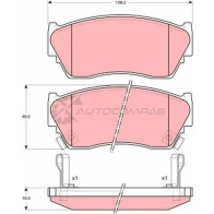 Тормозные колодки, комплект TRW Nissan Sunny (Y10) 3 1990 – 2000 VUM6C0H gdb1012 2165 7